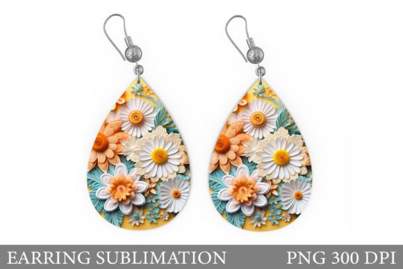 3D Flowers Earring Design Guide