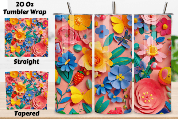 3D Flowers Tumbler Sublimation Wrap: Elevate Your DIY Projects with Professional Designs