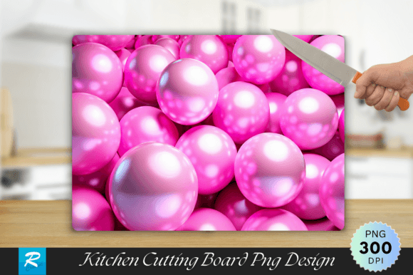 3D Pink Balls Cutting Board Design