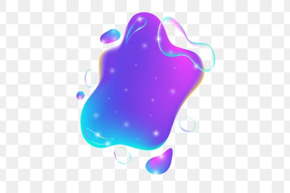 Bubble Gradient Element Banner: Elevating Digital Design with 3D Holographic Fluidity