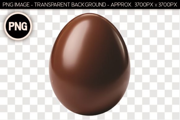 Chocolate Easter Egg Isolated Object 3