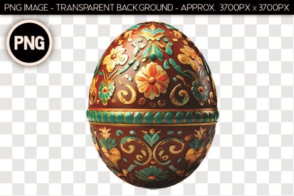 Easter Egg Isolated Object 10: A Versatile Asset for Victorian and Vintage Design Projects