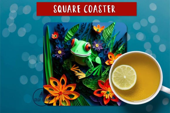 Elevate Your Craft with 3D Frog Square Coaster Designs: A Guide to High-Quality Sublimation Art