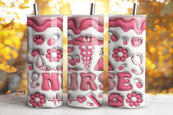 Elevate Your Sublimation Business with the 3D Inflated Nurse Tumbler Wrap