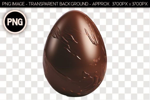 Elevating Digital Design with the Chocolate Easter Egg Isolated Object 5