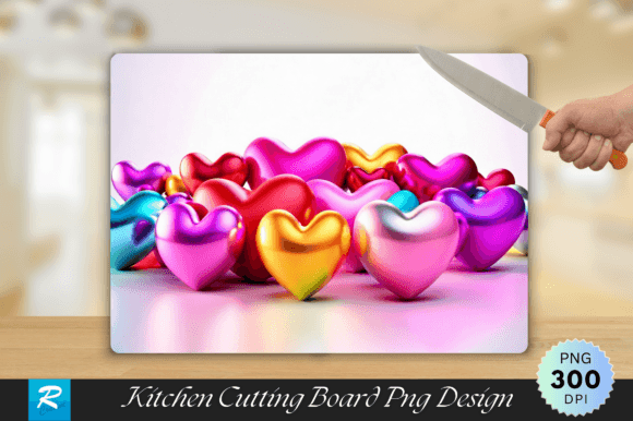 Evaluating the 3D Colorful Heart Cutting Board Design for Sublimation Projects