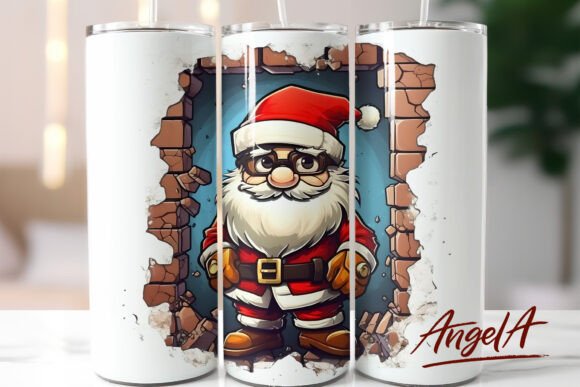 Funny Santa Tumbler: 3D Sublimation Wrap