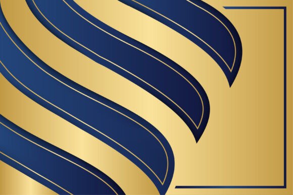 Gold Blue Luxury Background: A 3D Design Asset