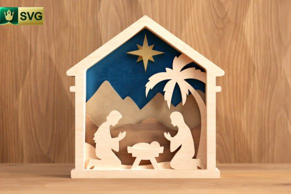 Nativity Scene 3D Layered SVG V1 Guide