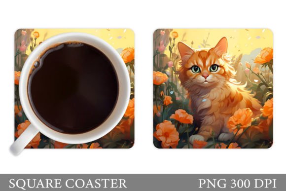 Strategic Branding and Product Development with Cute Cat Coaster Design