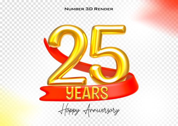 Strategic Visual Communication: Leveraging Happy Anniversary Number 25 Years Gold for Brand Milestones