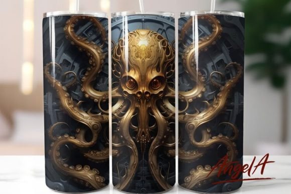 Unleashing Creativity with the 3D Tumbler Wrap Steampunk Octopus Design